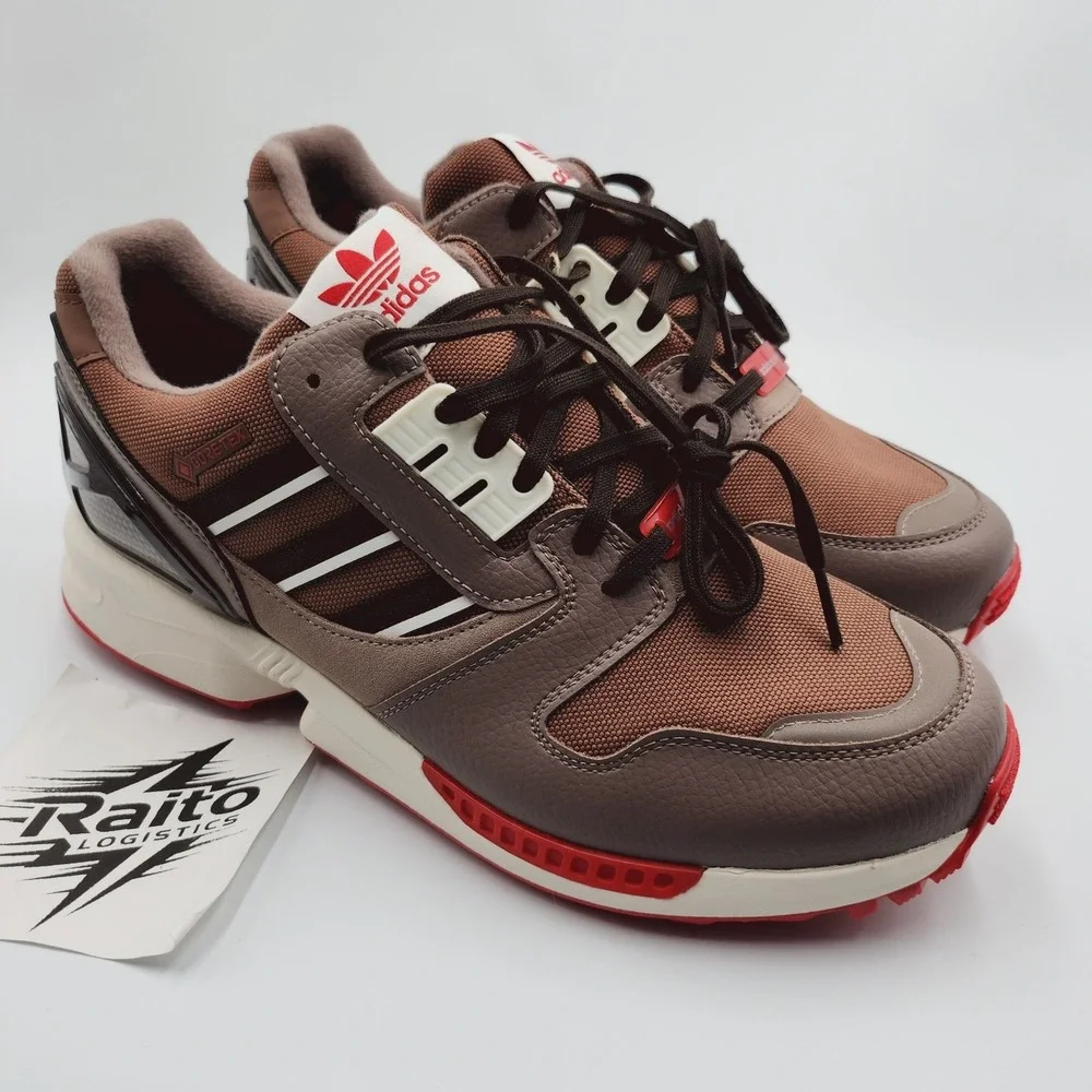 Mens Size 9 Adidas Golf Shoes 8000 Gore-Tex Spikeless Lace-Up Brown Red JP5258